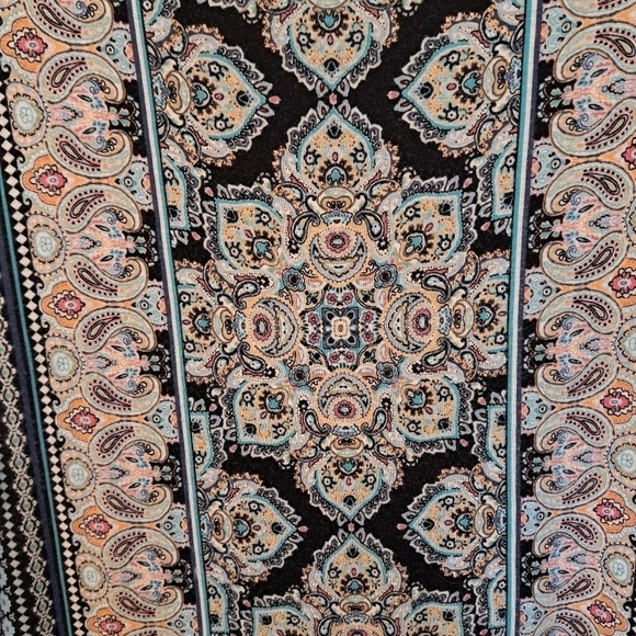 J. Jill Blue Paisley Patterned Multicolor Tunic Top Size M - Picture 2 of 7